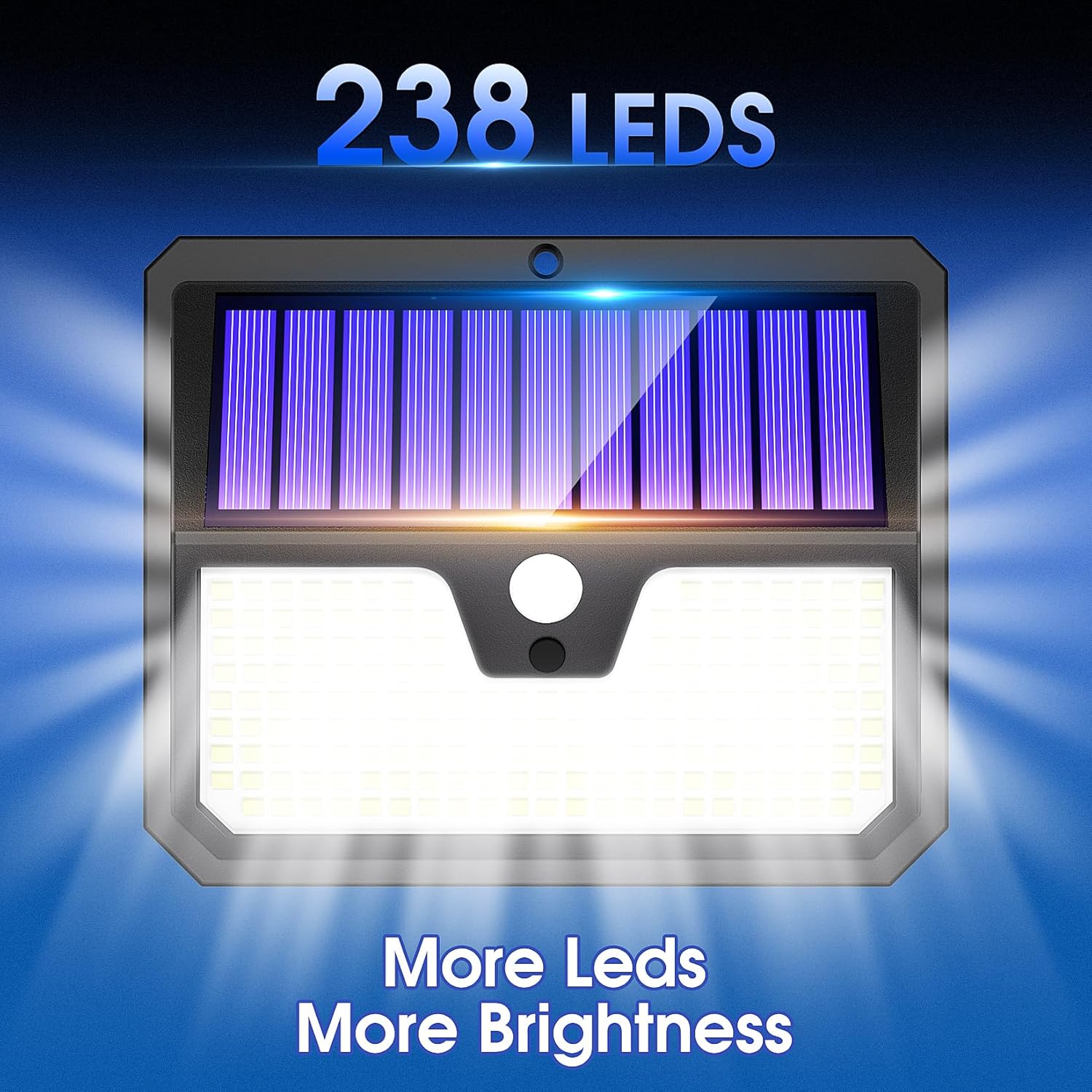 238 LED Outdoor Solar Lights 4 Pack | Motion Sensor Wall Lights IP65 Waterproof Mobile Arcade Ltd