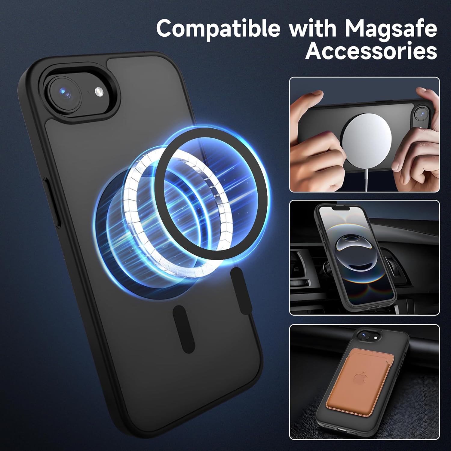 iPhone 16e Case MagSafe Compatible Frosted Shockproof Magnetic Cover 6.1 Mobile Arcade Ltd