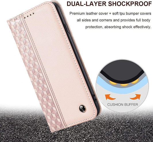 iPhone 11 Wallet Case Rose Gold PU Leather Flip Cover Card Holder Kickstand Mobile Arcade Ltd