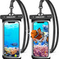 2-Pack IPX8 Waterproof Phone Pouch, Universal Dry Bag for iPhone & Samsung, Black