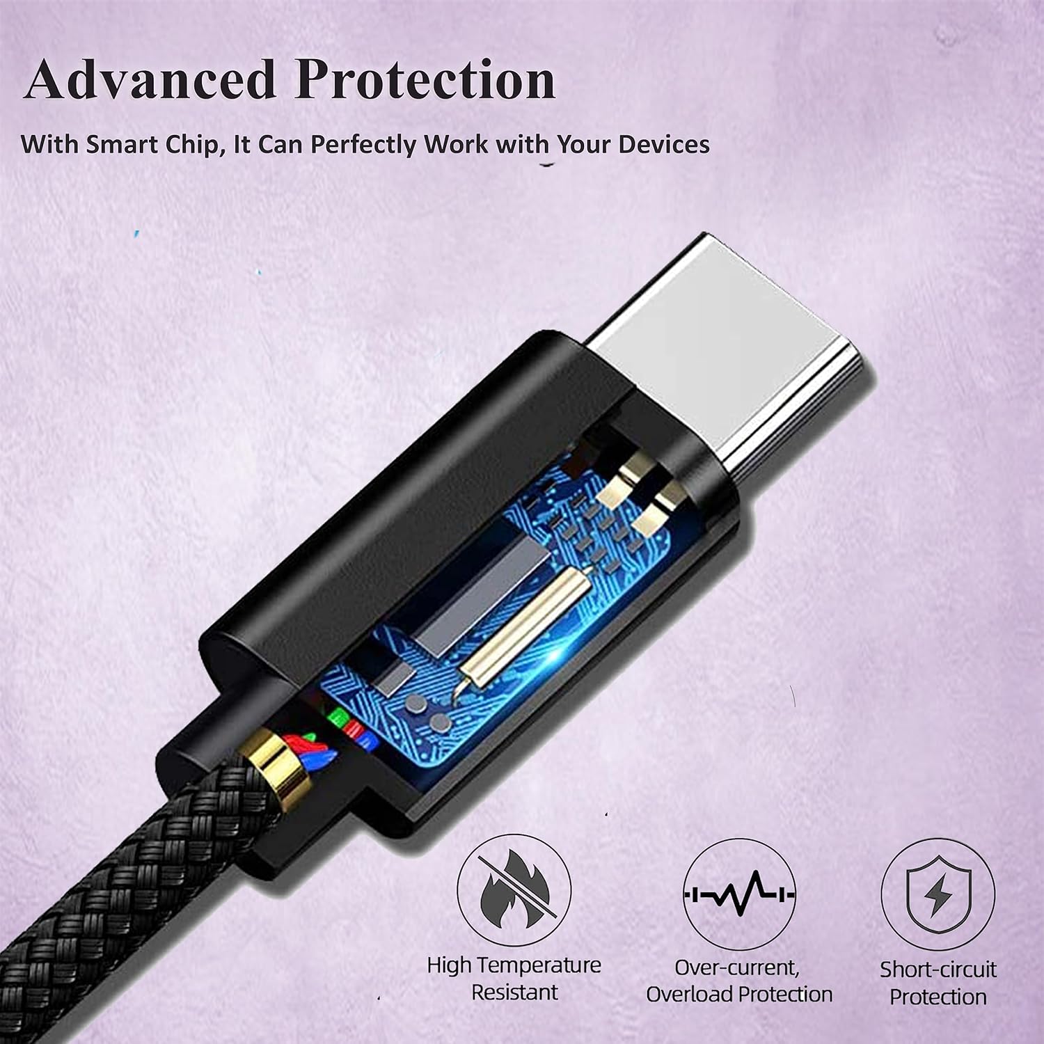 USB C Charger Cable | Fast Charging Braided USB A to USB-C Lead for Samsung & Pixel Mobile Arcade Ltd