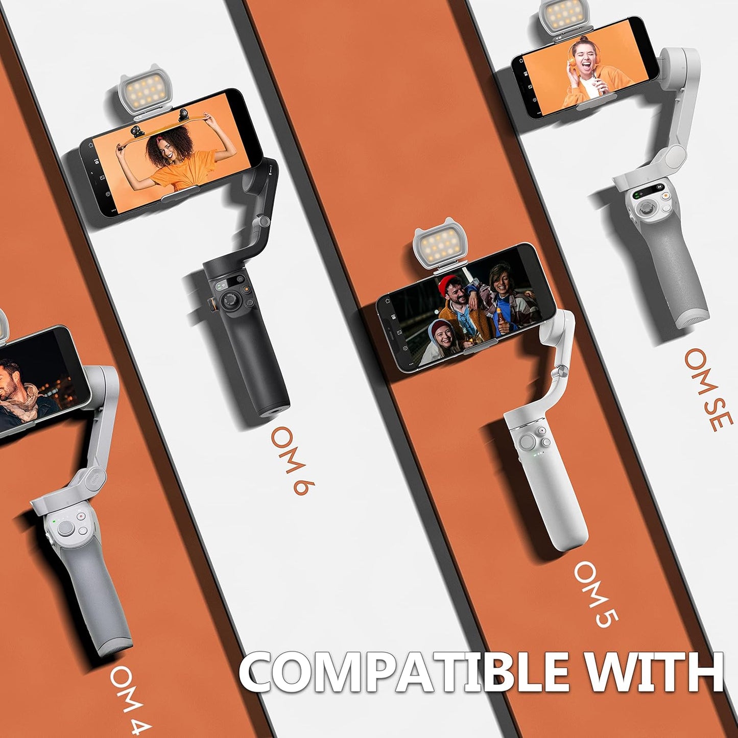 STARTRC OSMO Mobile 6 Fill Light – Magnetic LED Light for DJI Gimbals – Grey Mobile Arcade Ltd