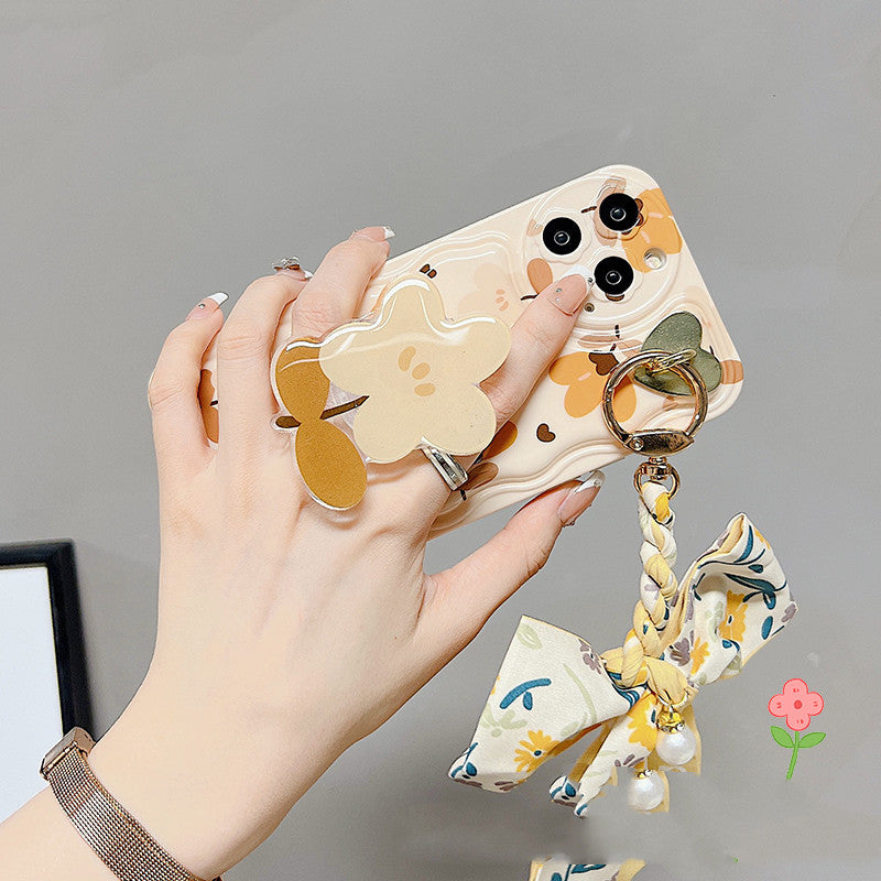 Autumn Leaves And Flowers With Bow Silk Scarf Phone Cases Mobile Arcade Ltd