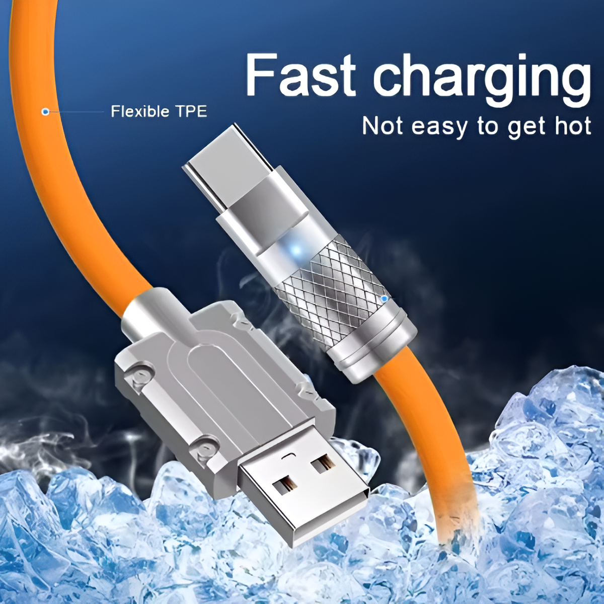 3PCS 120W Type-C Fast Charging Cables – Liquid Silicone USB Data Wires Set Mobile Arcade Ltd