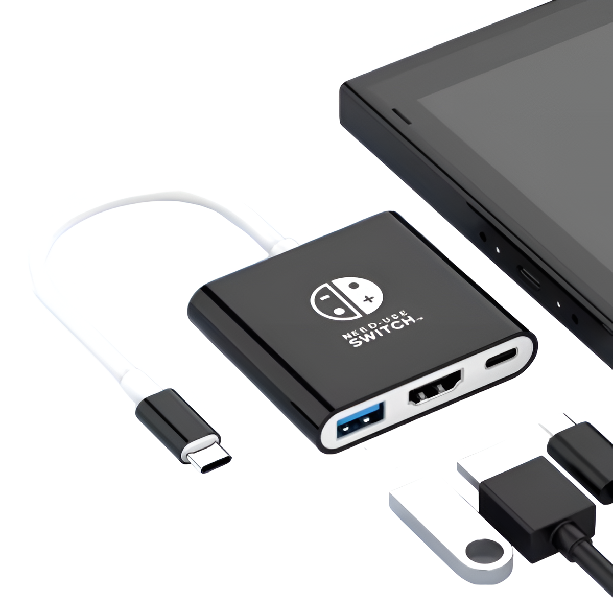 Portable Game Docking Station Type-C Hub with HDMI & USB 3.0 for Travel