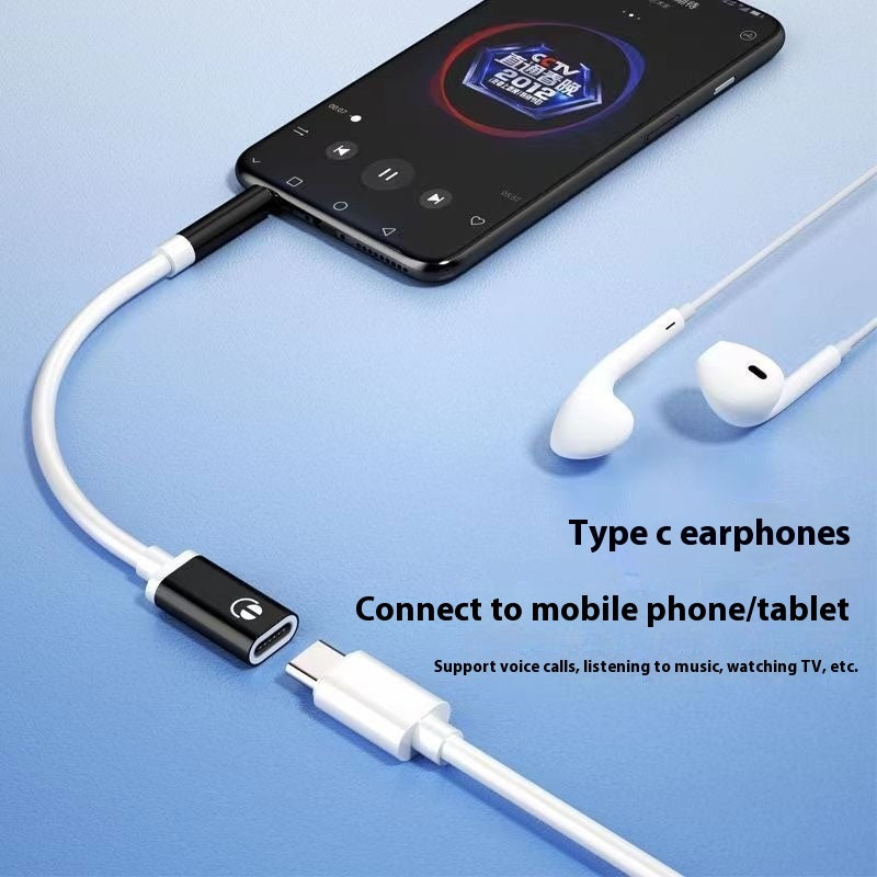 35mm Male To Typec Female Flat Head Headset To Round Head Converter Mobile Arcade Ltd