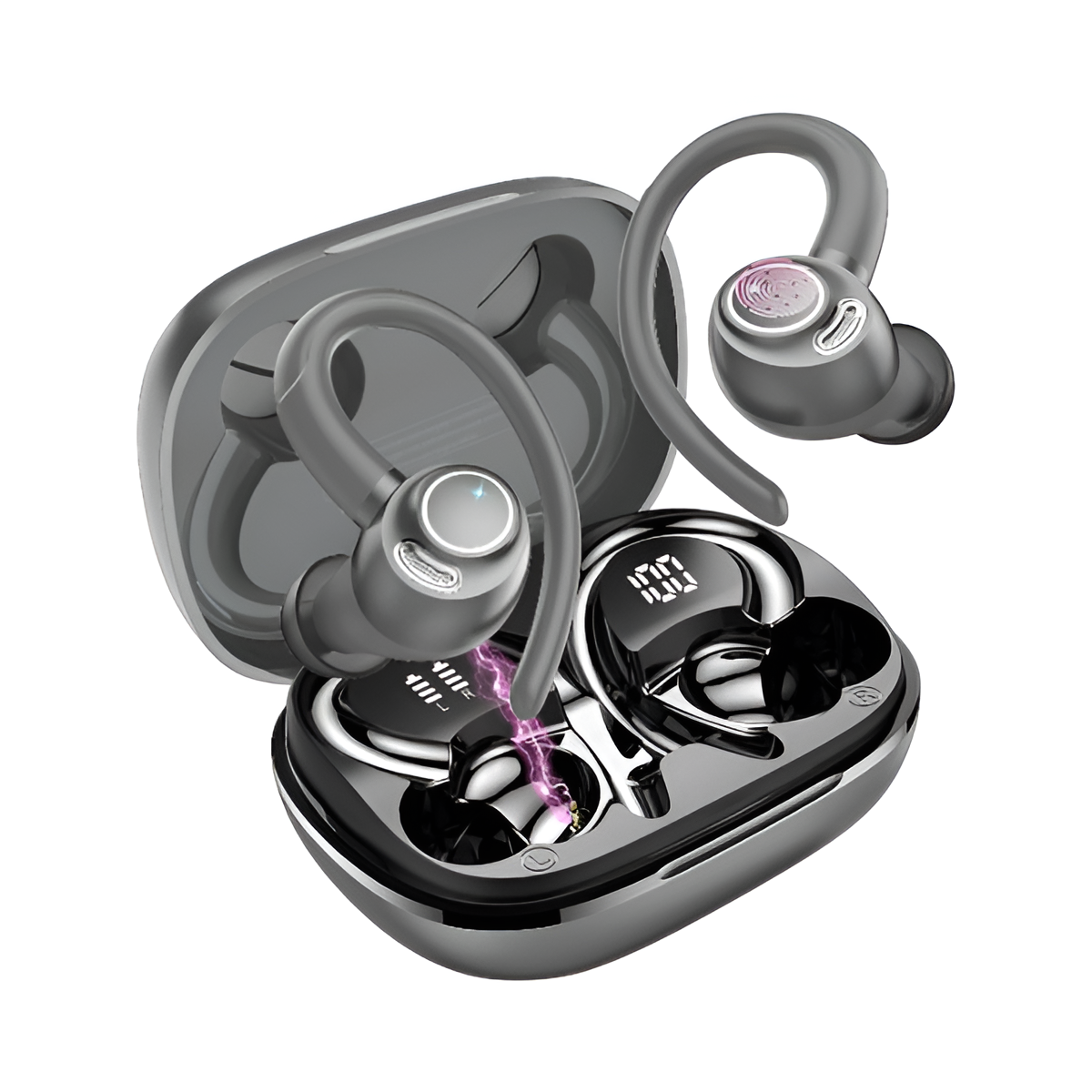 Jesebang Bluetooth 5.3 Wireless Earbuds with ENC Mic & 40H Playtime - Black Mobile Arcade Ltd