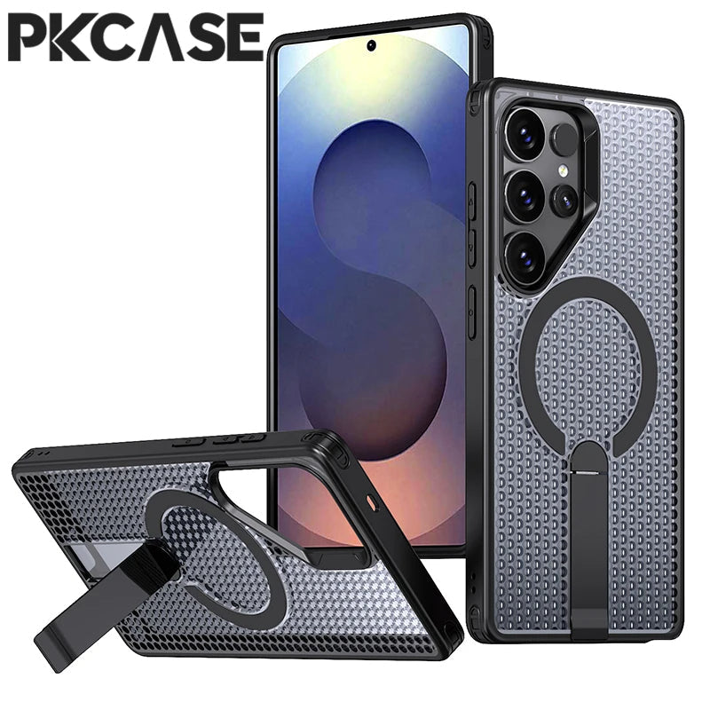 Magnetic Cooling Case For Samsung Galaxy S25 Ultra With Kickstand Bracket Mobile Arcade Ltd