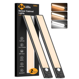 Gritin 84 LED Motion Sensor Under Cabinet Lights, 3-Colour, 5-Brightness, 2 Pack