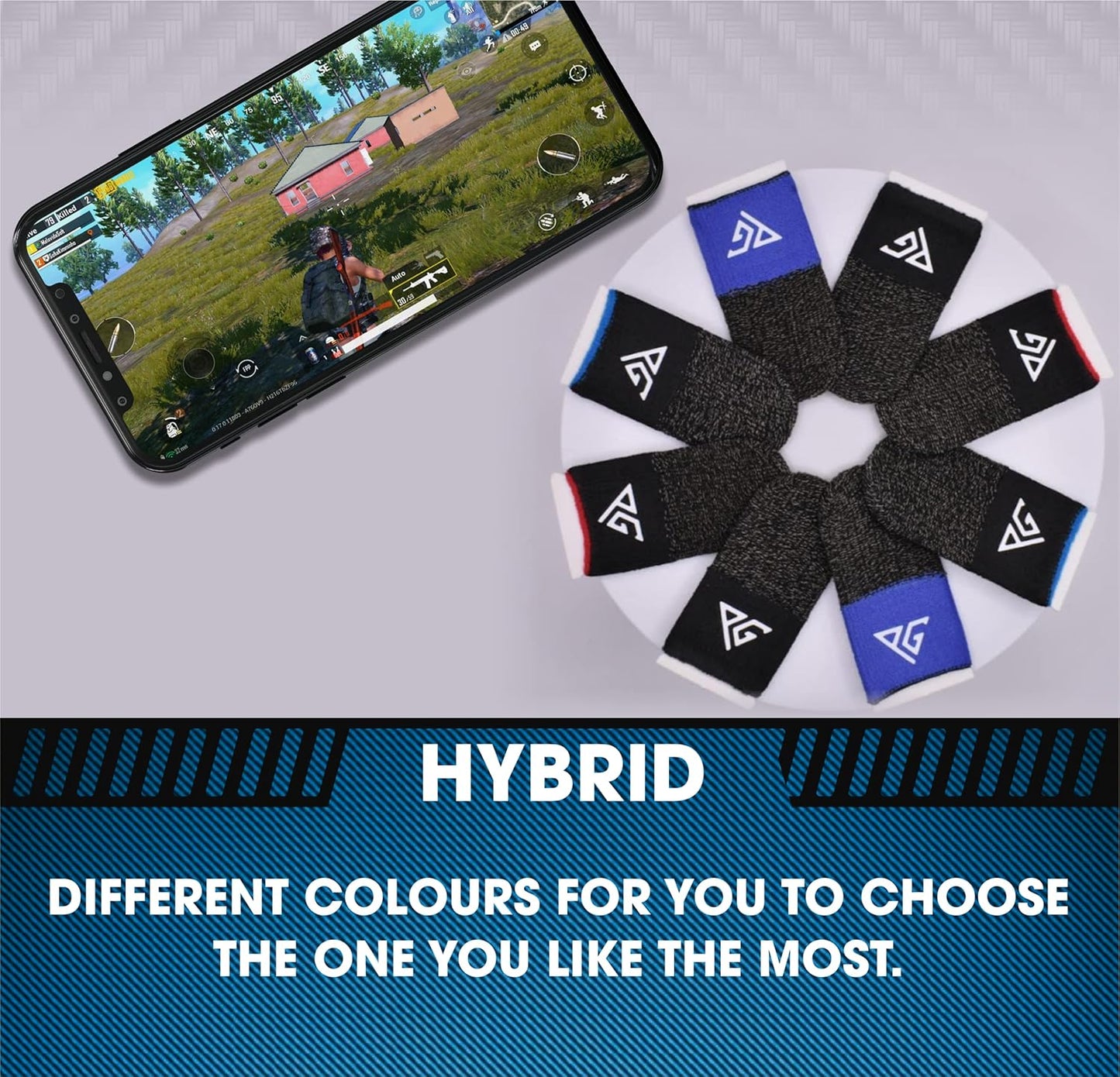 Progameplays Gaming Finger Sleeves 3 Pairs – Carbon Silver Fibre – Standard Mobile Arcade Ltd