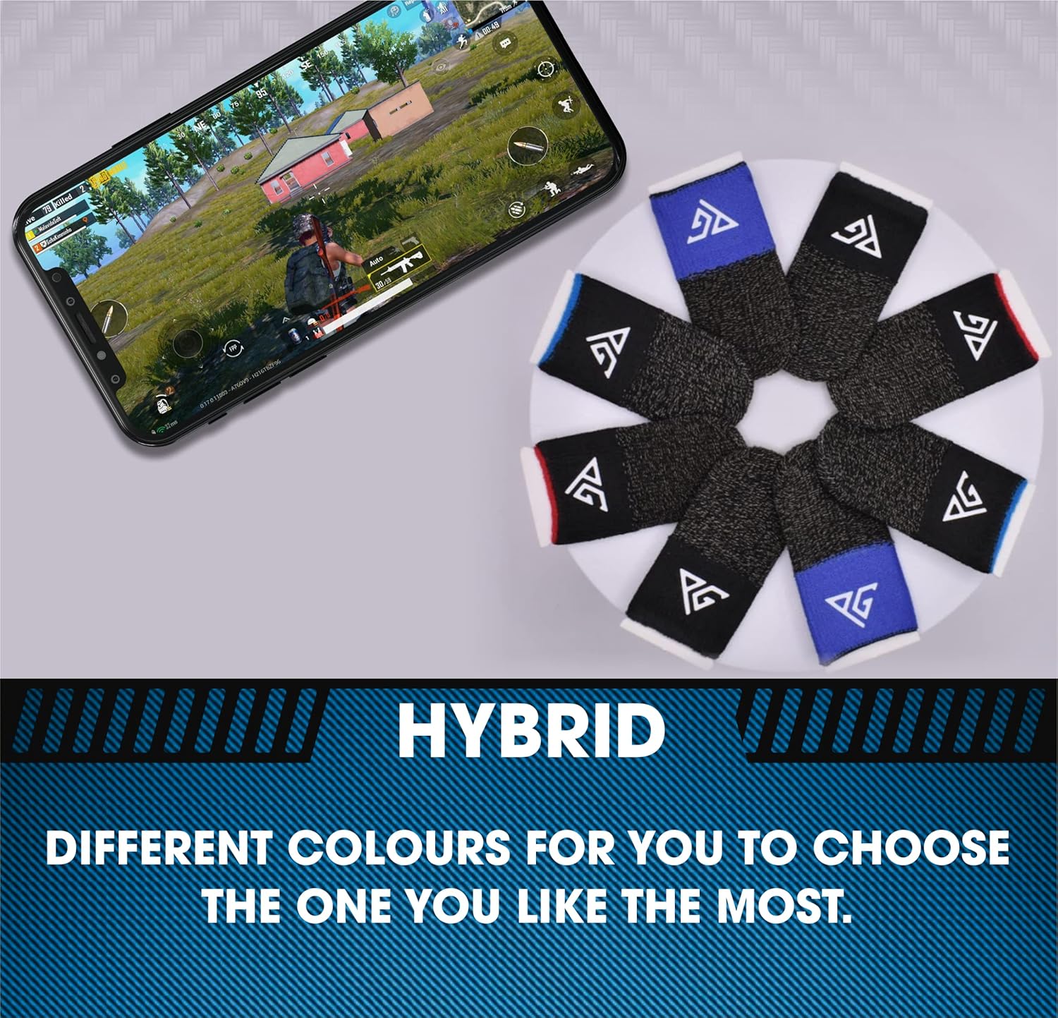 Progameplays Gaming Finger Sleeves 3 Pairs – Carbon Silver Fibre – Standard Mobile Arcade Ltd