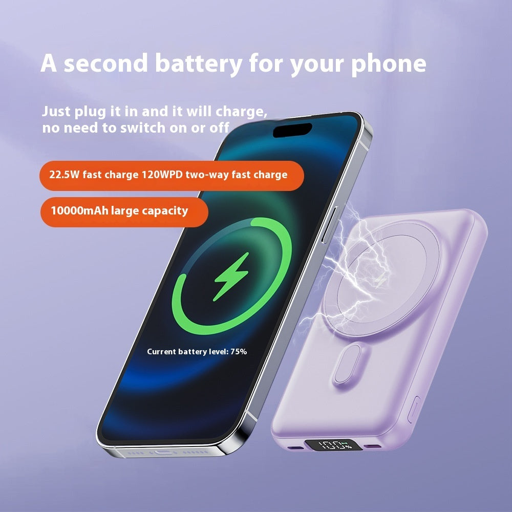 Magnetic Wireless Power Bank With Cable Mobile Power Supply Mobile Arcade Ltd