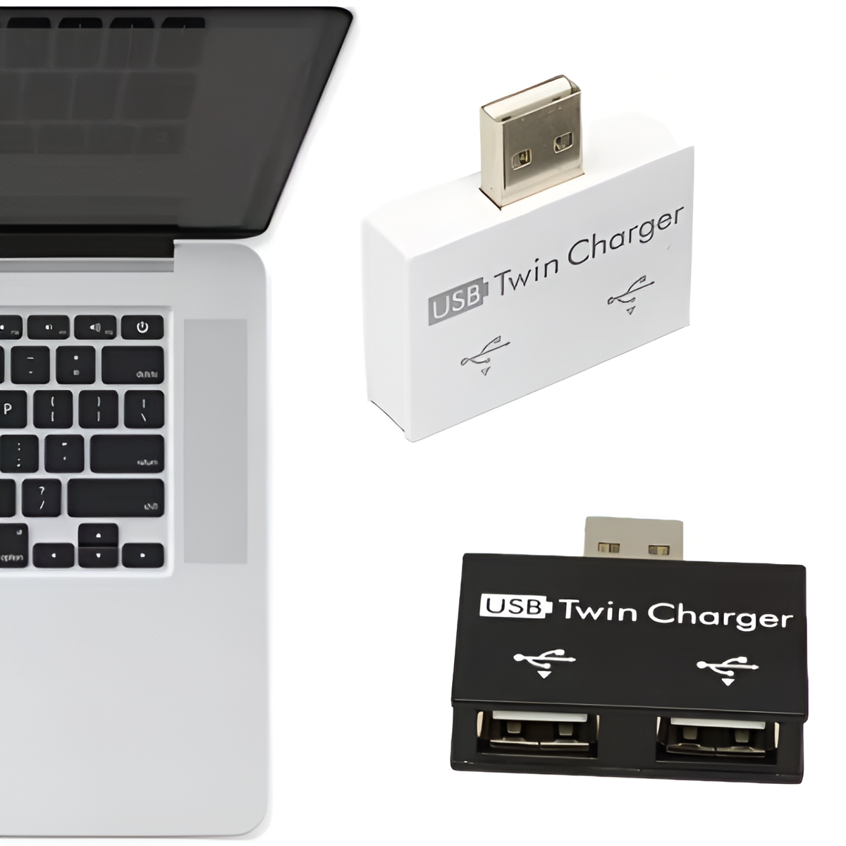 USB 2.0 Splitter Hub 1 Male to 2 Female Ports Adapter Converter for Laptop & Phone Mobile Arcade Ltd