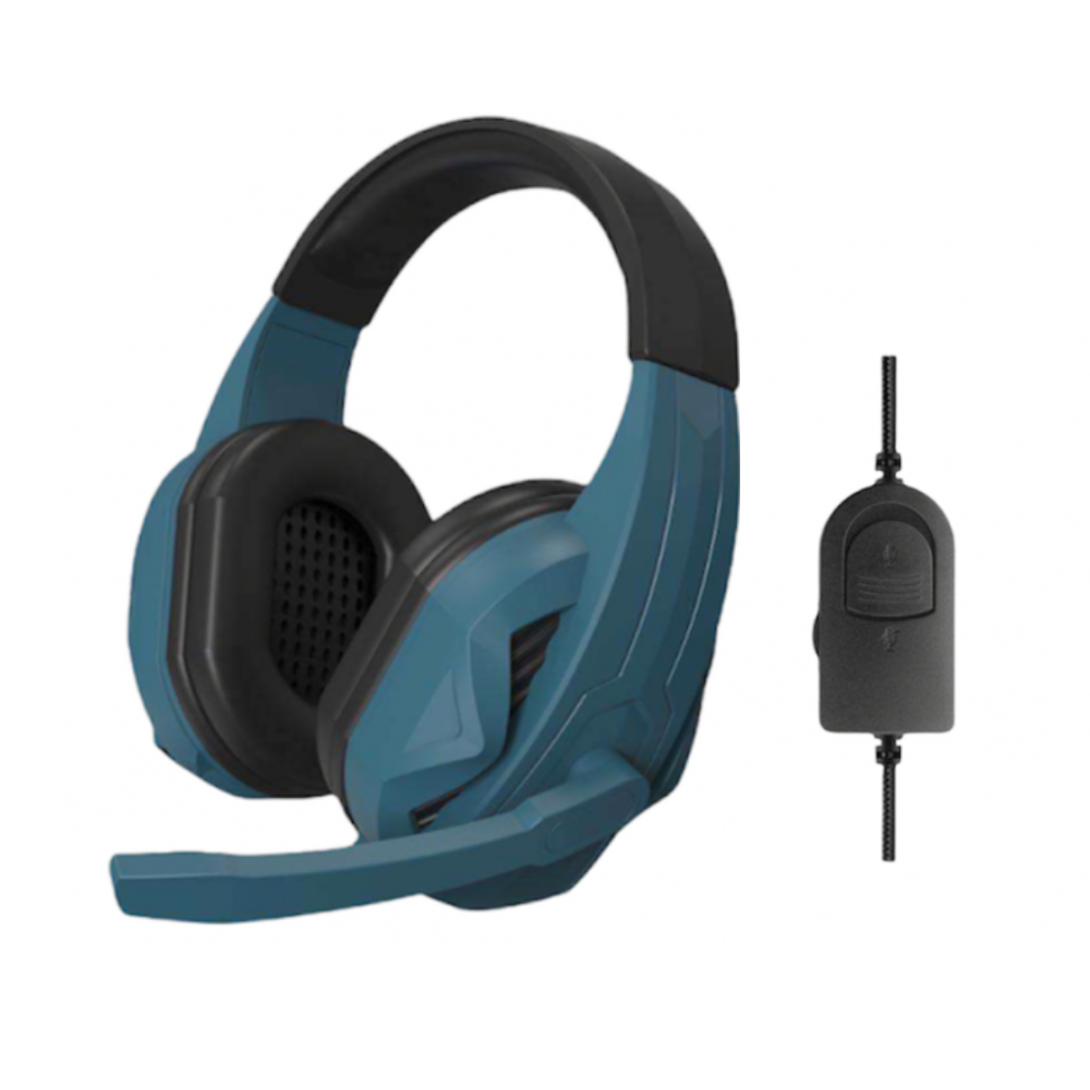 Wired Gaming Headset – Stereo Sound, Mic, Dark Blue BT24 Mobile Arcade Ltd