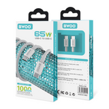 BWOO 65W USB-C to USB-C PD Charging Cable – TPE Fabric, OEM Logo Mobile Arcade Ltd