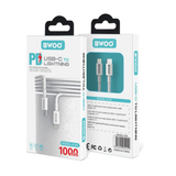 Bwoo USB-C to Lightning Cable – 1m, Fast Charge, White Mobile Arcade Ltd
