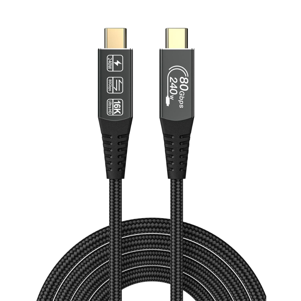 2m Thunderbolt 5 Cable – 80Gbps, 240W USB-C Fast Charge, 16K Video Support Mobile Arcade Ltd
