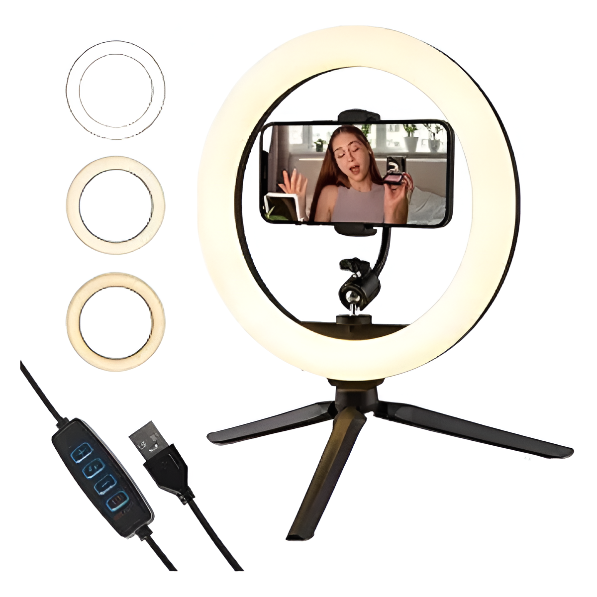 21-Inch RGB LED Ring Light with 9 Colours & 10 Brightness Levels - TG-RL01 Mobile Arcade Ltd