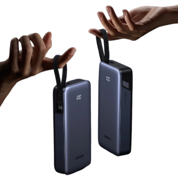 UGREEN 45W 20000mAh Power Bank with Built-in USB-C Cable | PPS Fast Charging Portable Charger for Samsung S25 Ultra, iPhone, Laptop & More