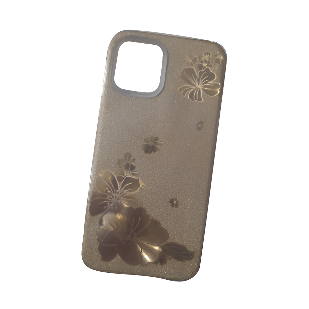iPhone 12 Case – Chic Neutral Beige Floral Design | Soft Protective Cover Mobile Arcade Ltd