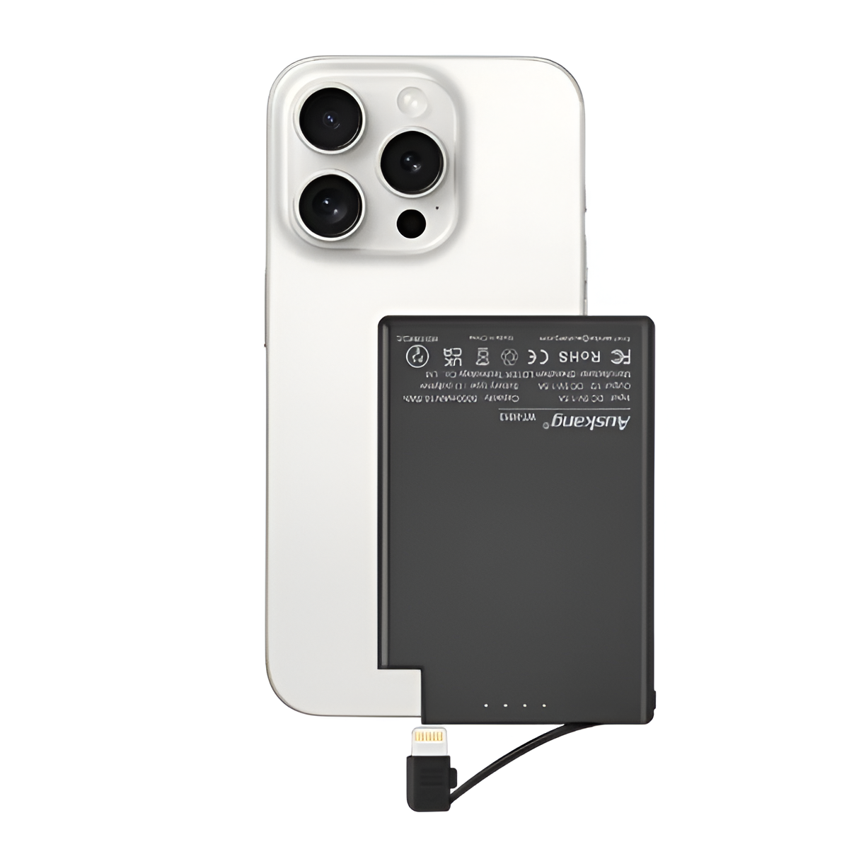 AUSKANG 5000mAh Magnetic Power Bank with Built-in USB-C Cable