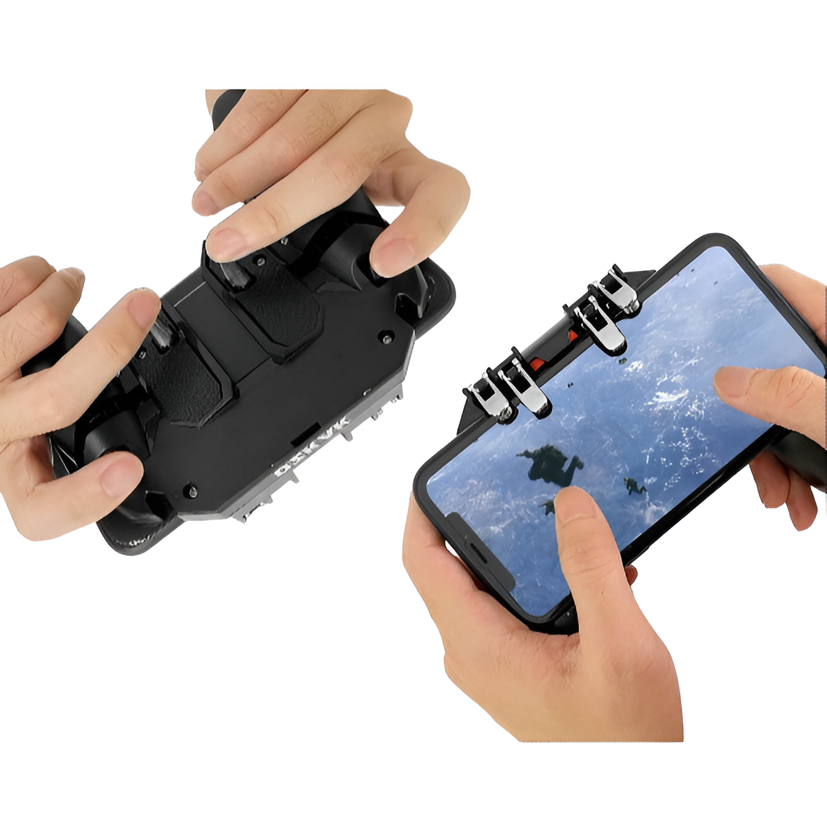 Ozkak Mobile Game Controller with 4 Triggers – 6-Finger Grip for iOS Android Mobile Arcade Ltd