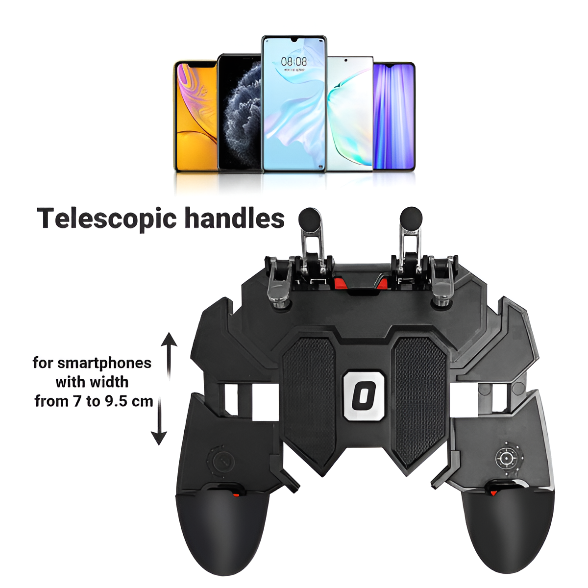 Ozkak Mobile Game Controller with 4 Triggers – 6-Finger Grip for iOS Android Mobile Arcade Ltd