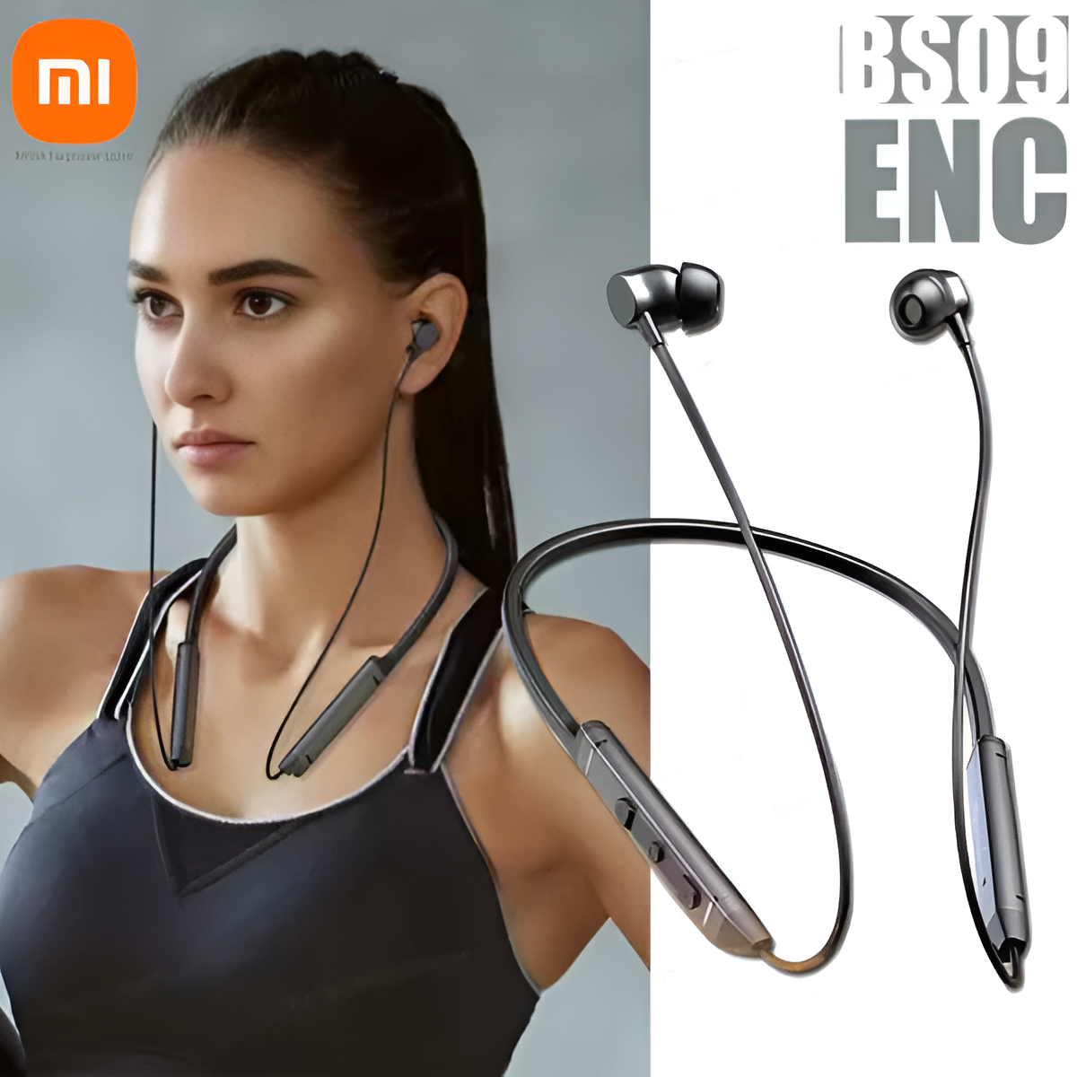 Xiaomi MijiaI BS09 Neckband Wireless Earphones ENC Bluetooth 5.3 Headset Mobile Arcade Ltd