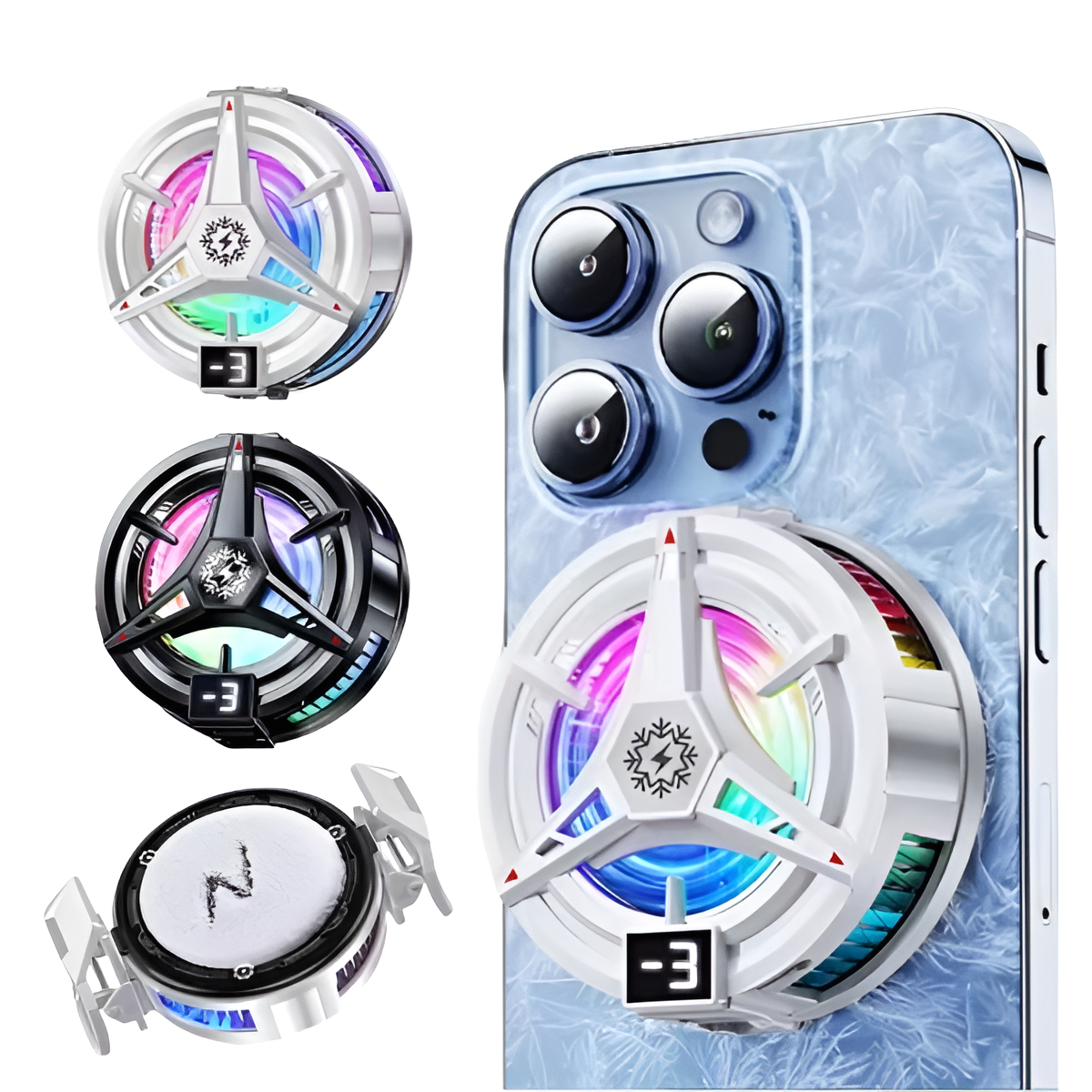 TL07 Magnetic Phone Cooler with Strong Air Cooling & Rechargeable Battery