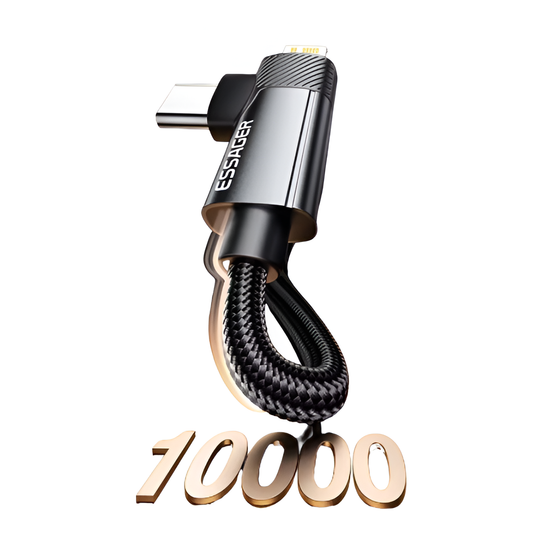 Essager 2-in-1 USB-A Cable 90° Type-C/Lightning Fast Charger for iPhone/iPad Mobile Arcade Ltd