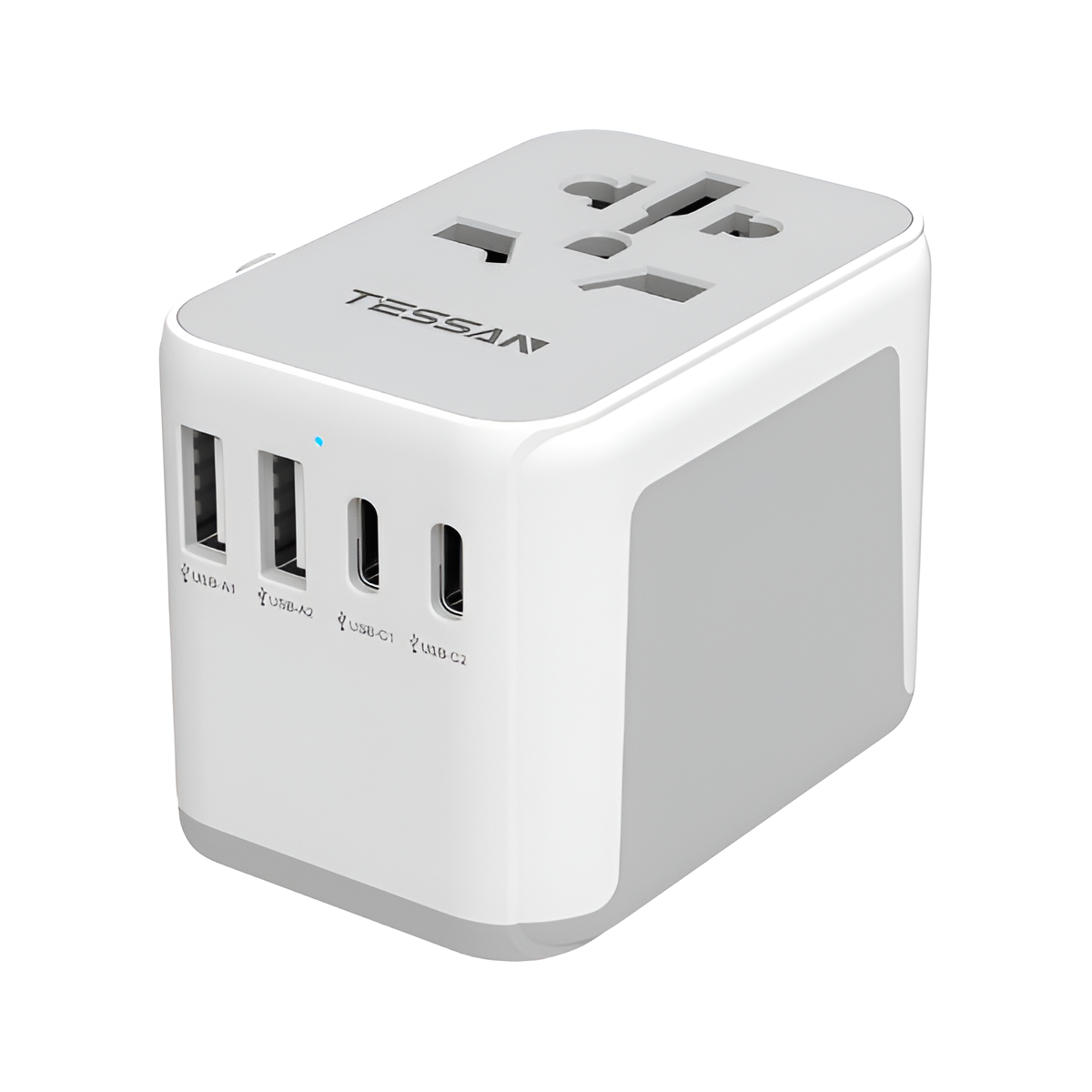 TESSAN Universal Travel Adapter – 2 USB-C & 2 USB-A, UK to Worldwide Plug