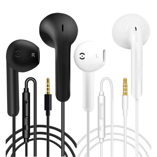 2 Pack In-Ear Wired Earphones with Mic Noise Isolating Headphones for Android