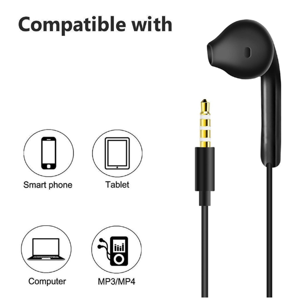 2 Pack In-Ear Wired Earphones with Mic Noise Isolating Headphones for Android Mobile Arcade Ltd
