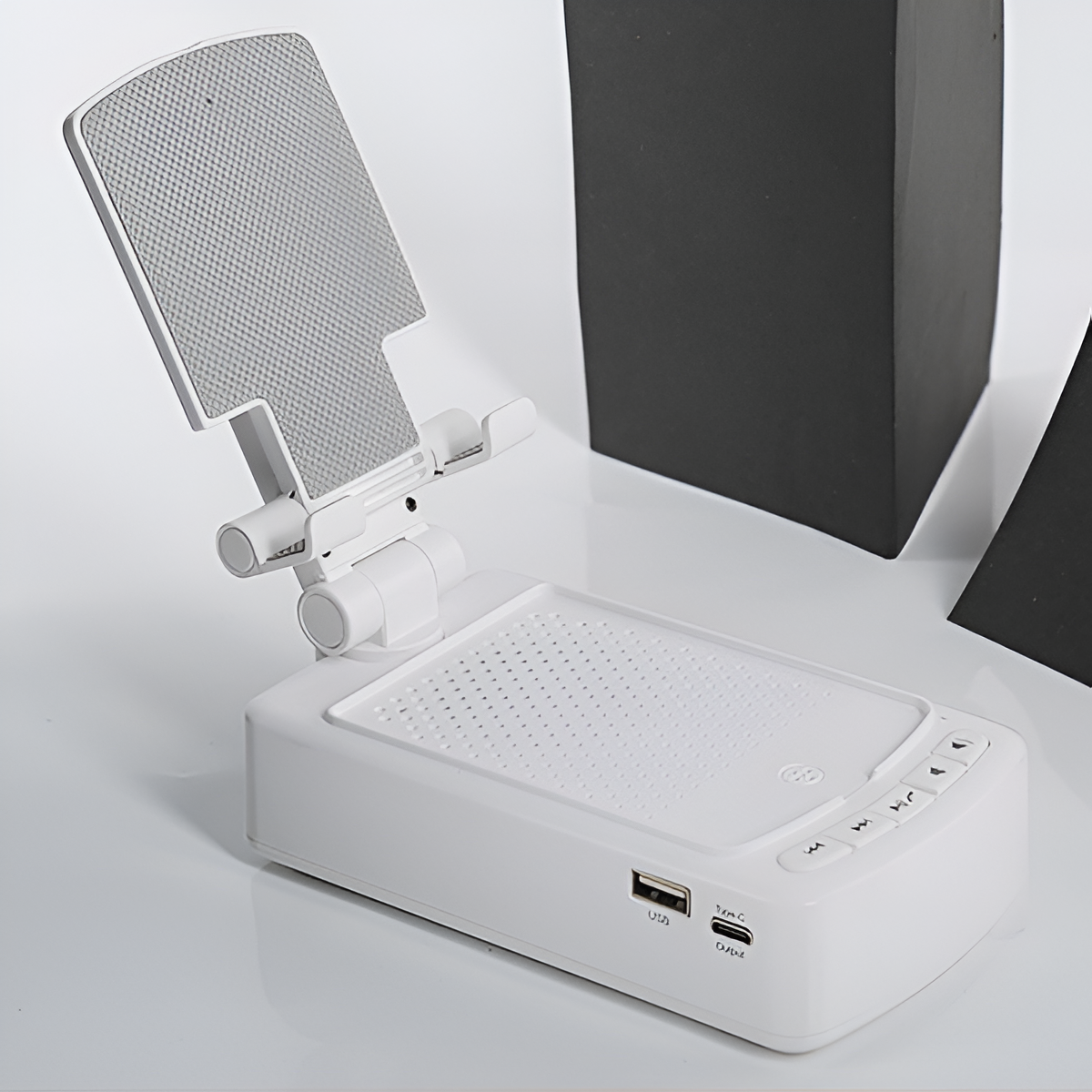 Multifunctional Tablet & Phone Holder with Bluetooth Audio – Adjustable Stand Mobile Arcade Ltd