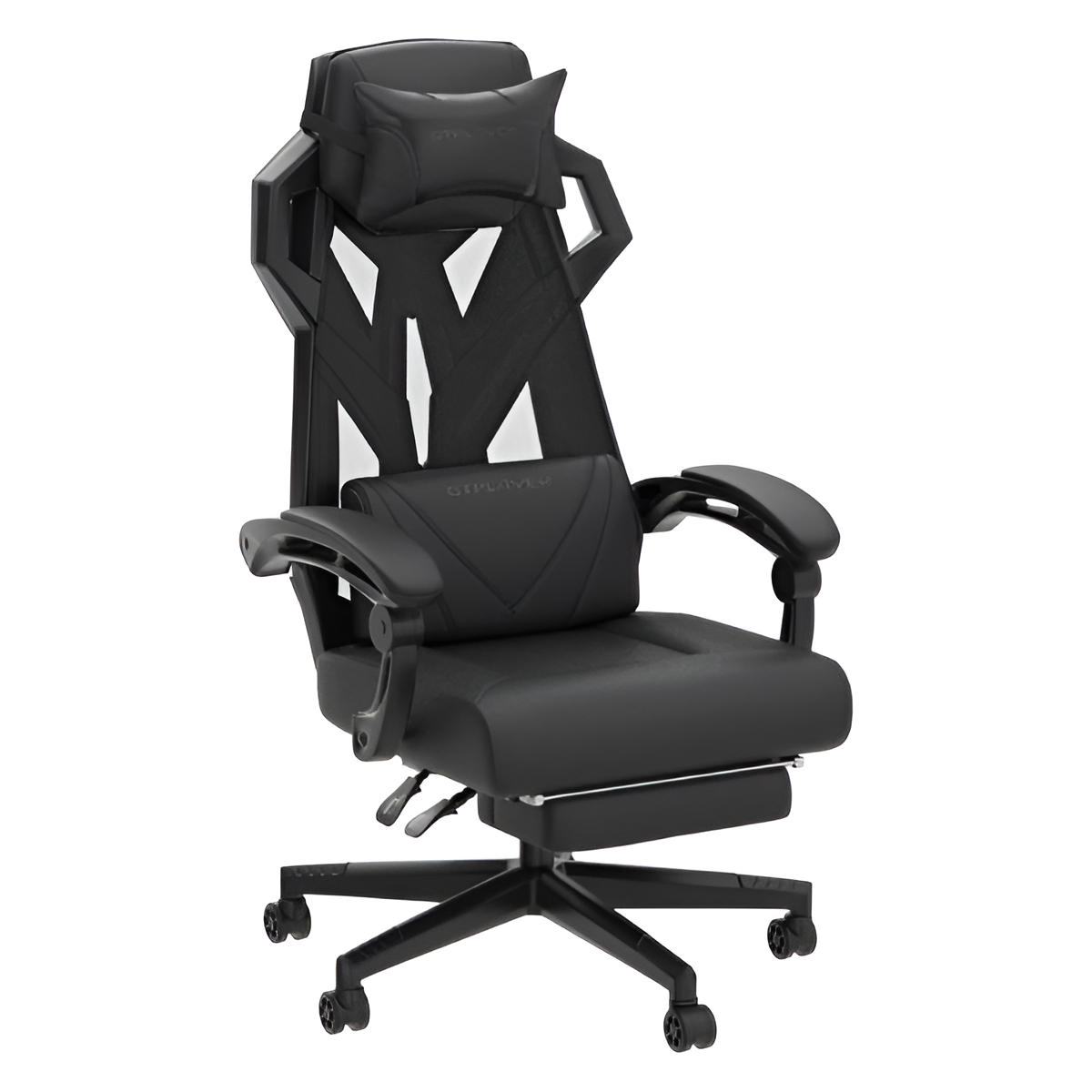 GTPLAYER Mesh Gaming Chair with Footrest – Ergonomic Recliner Office Seat