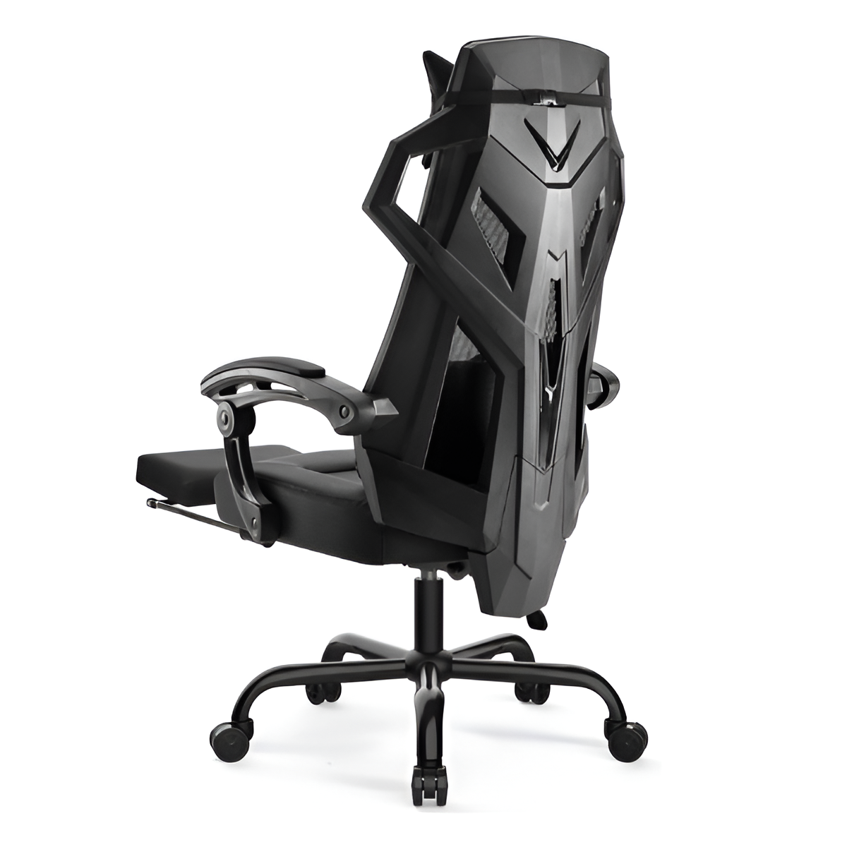 GTPLAYER Mesh Gaming Chair with Footrest – Ergonomic Recliner Office Seat