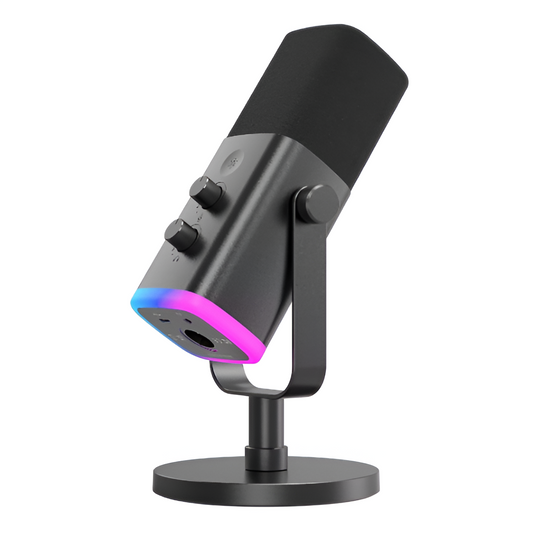 FIFINE AM8 USB/XLR Gaming Microphone with RGB, Mute, Gain & Monitoring