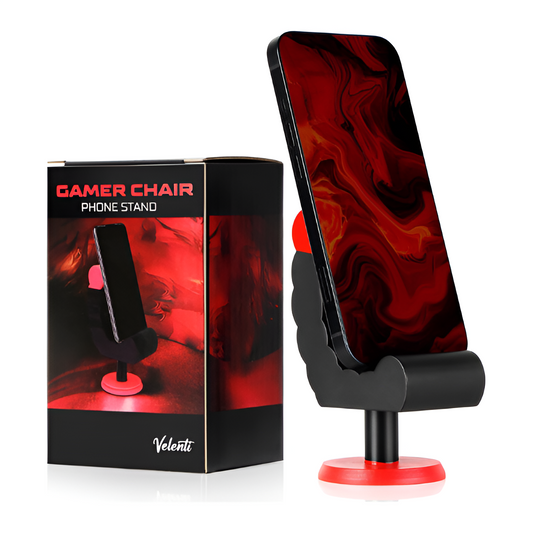 VELENTI Gamer Chair Phone Stand – Fun Desk Holder for Smartphones & Kindles