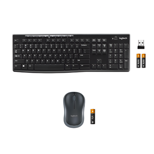 Logitech MK270 Wireless Keyboard & Mouse Combo – QWERTY UK Layout, 2.4GHz Mobile Arcade Ltd