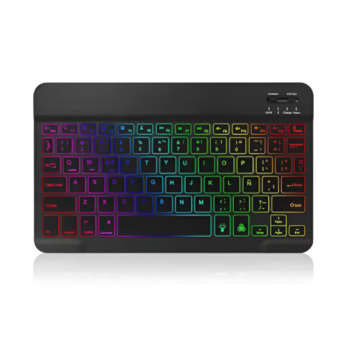 Mini Bluetooth RGB Wireless Keyboard 10" Backlit with Touchpad for iOS/Android