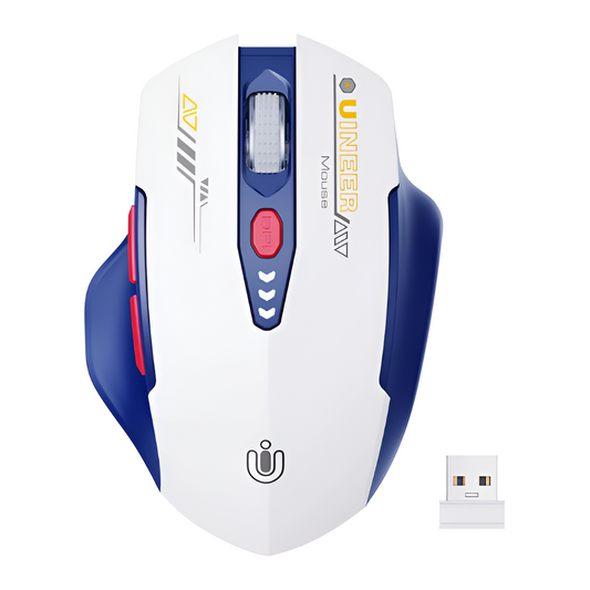 Uineer Wireless Rechargeable Mouse with Battery Display, 2.4G, Matte Black Mobile Arcade Ltd