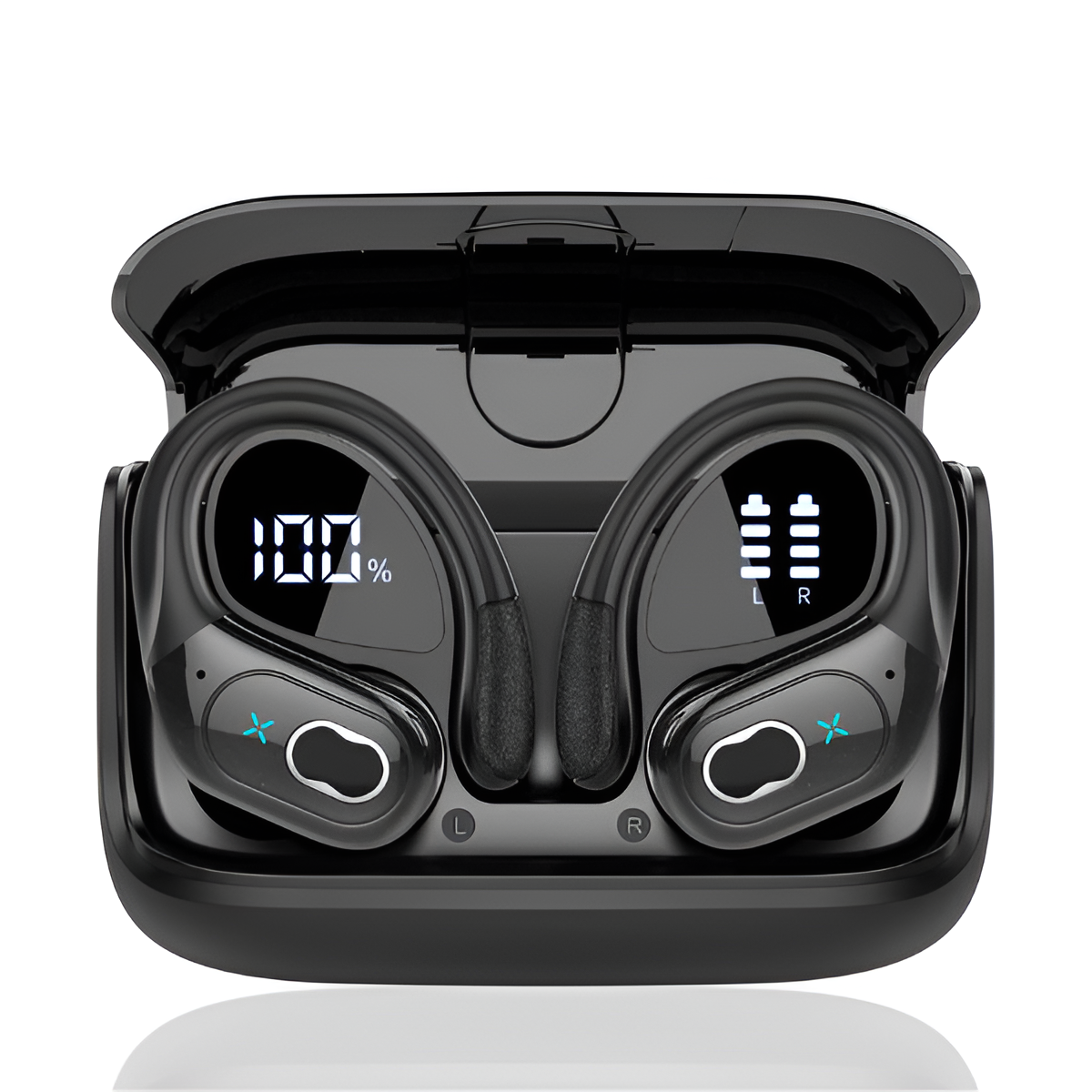 TWS Sports Earbuds Bluetooth 5.4 HiFi Bass Noise Cancelling Headset