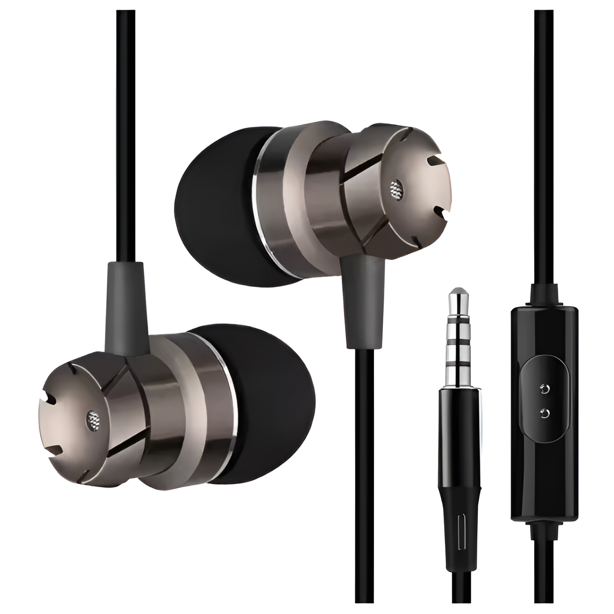 Metal Wired Earbuds with Mic – Super Bass, Noise Reduction, 3.5mm Jack Mobile Arcade Ltd