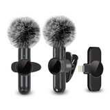 Wireless Lavalier Microphone with Wind Cover – Mini Mic for iPhone & Android