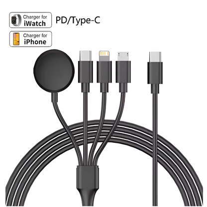 4-in-1 Magnetic Wireless Charger Cable for iPhone & Apple Watch Series