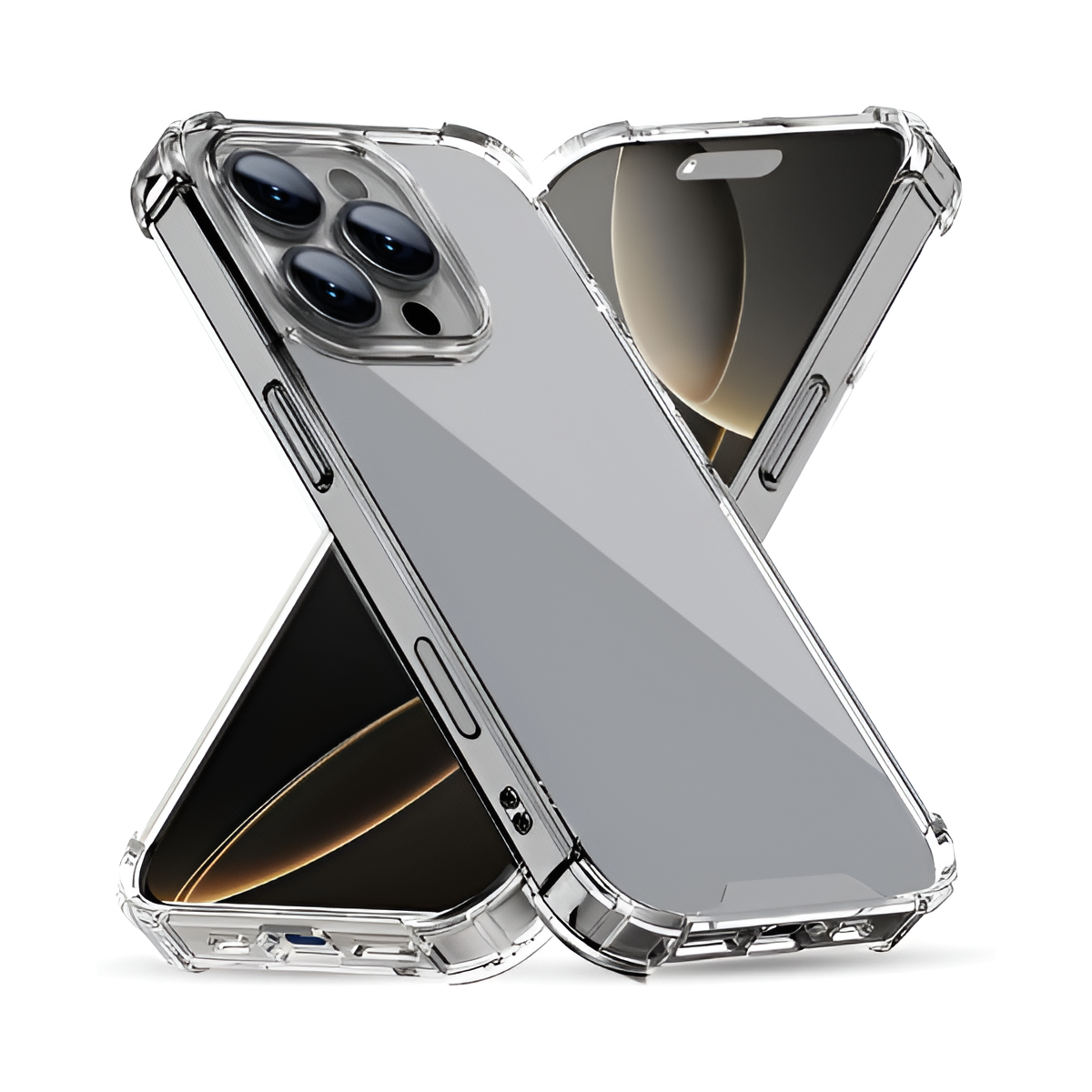 DEREAFF Clear Case iPhone 16 Pro Max – Shockproof TPU Airbag Cover – 6.9"