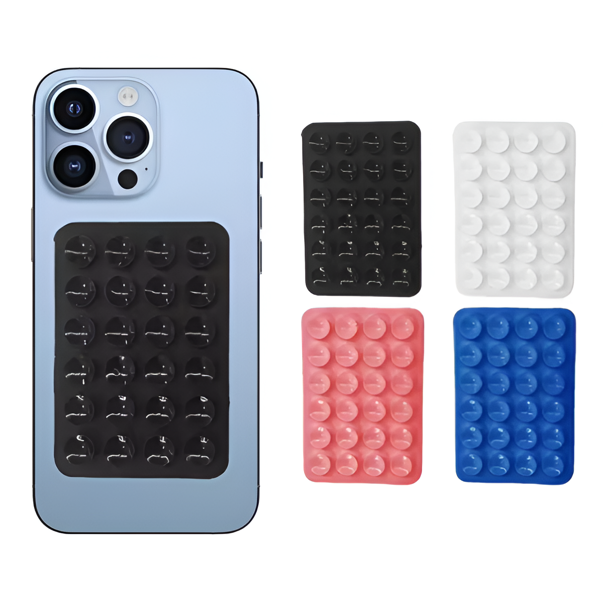 Silicone Suction Pad Phone Holder – Wall Mount for Tiles, Glass & Mirrors