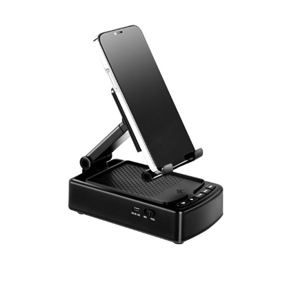 Multifunctional Tablet & Phone Holder with Bluetooth Audio – Adjustable Stand