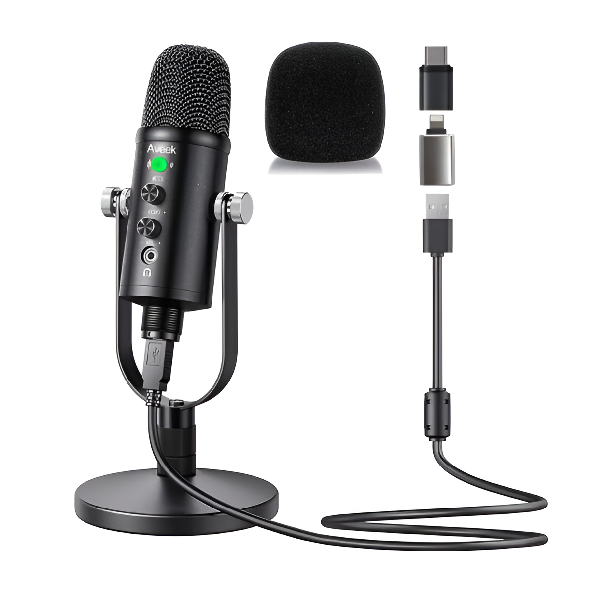 Mercase USB Condenser Microphone with Quick Mute | Plug & Play for PC & PS5 Mobile Arcade Ltd