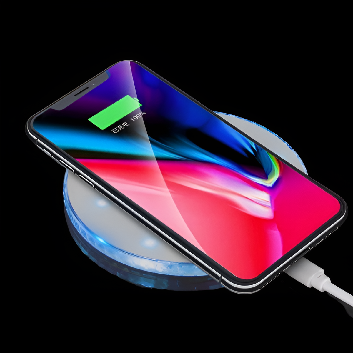 Round Wireless Charger Pad – Fast Charging for iPhone, Samsung & More